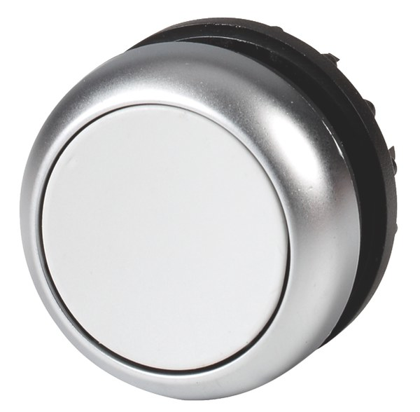 Flat gray pushbutton with spring return M22-D-GR