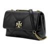 Tory Burch Kira Diamond Quilted Flap Magnetic Closure Leather Crossbody Shoulder Bag Small Women Bags Black 154706-001