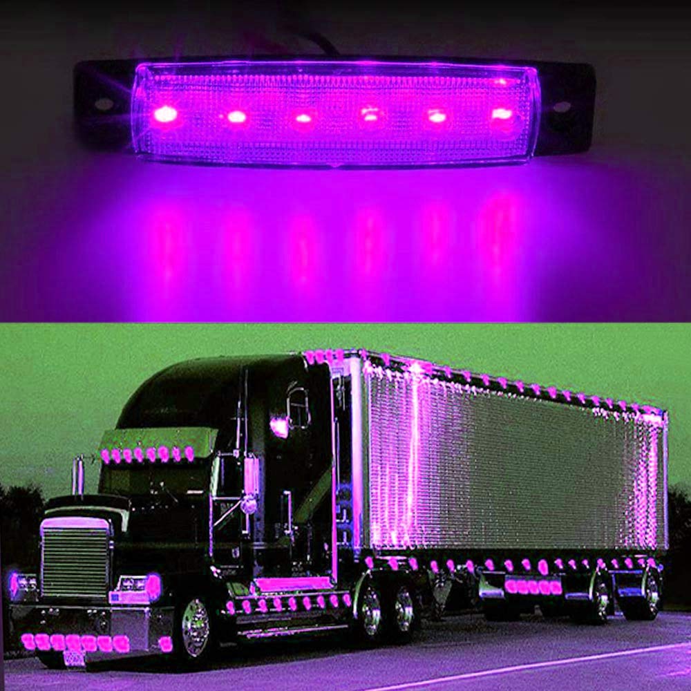 Truck Side Marker Indicator,10 LED Truck Side Lights 6SMD LED Side Marker Indicator Light