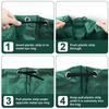 Sacs de déchets de jardin réutilisables - A386 - 72 gallons - PP durable imperméable anti-déchirure - 4 poignées renforcées
