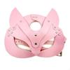 Zinc Zinc Alloy Halloween Mask Solid Color Half Face Mask Cool PU Leather Mask  Women