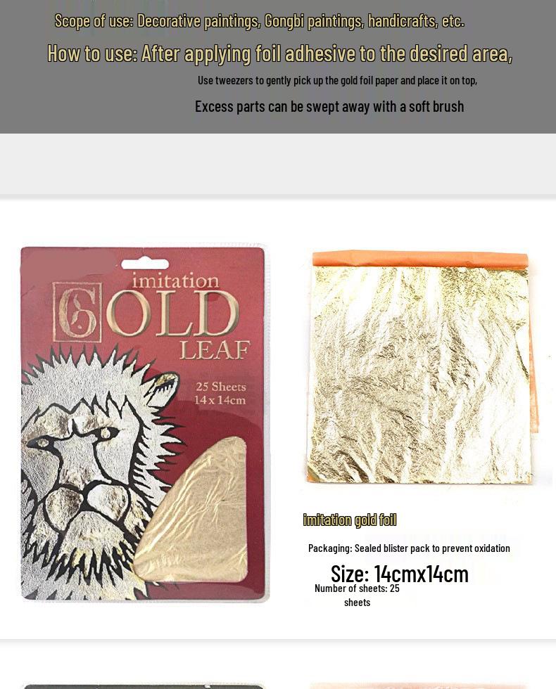 Imitation Gold, Silver & Copper Foil Painting Tools for Freehand Oil Painting