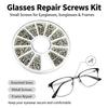 1 Set Mini Precision Screwdriver Eyeglasses Repair Kit With Screws And Soft Nose Pads For Reading Glasses