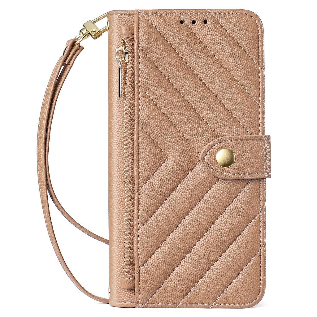 Samsung S26 Ultra Crossbody Zipper Bag & Card Slot Leather Phone Case