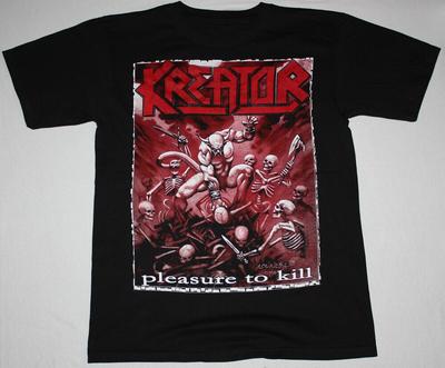 VÝPREDAJ Kreator Pleasure to Kill Album Tričko Čierne Krátky Rukáv Všetky Veľkosti S-5XL Unisex Tričko