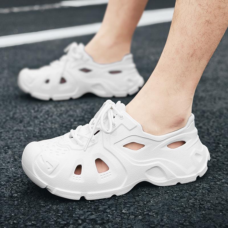 Mode Herren Damen Loch Gartenschuhe Designer Stil Strand Dicke Pantoffeln Sandalen Unisex Anti-Rutsch Schnürsandalen Sommer Lochsandalen