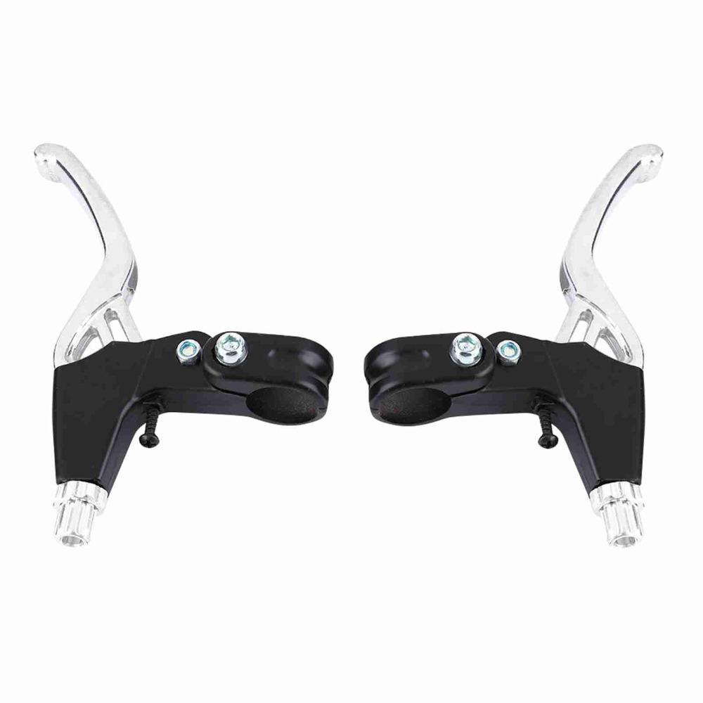 1 Pair Aluminum Alloy Bicycle Brake Levers 4 Finger Grip Universal Fit Bike Brake Handle Lightweight 2.2cm Diameter