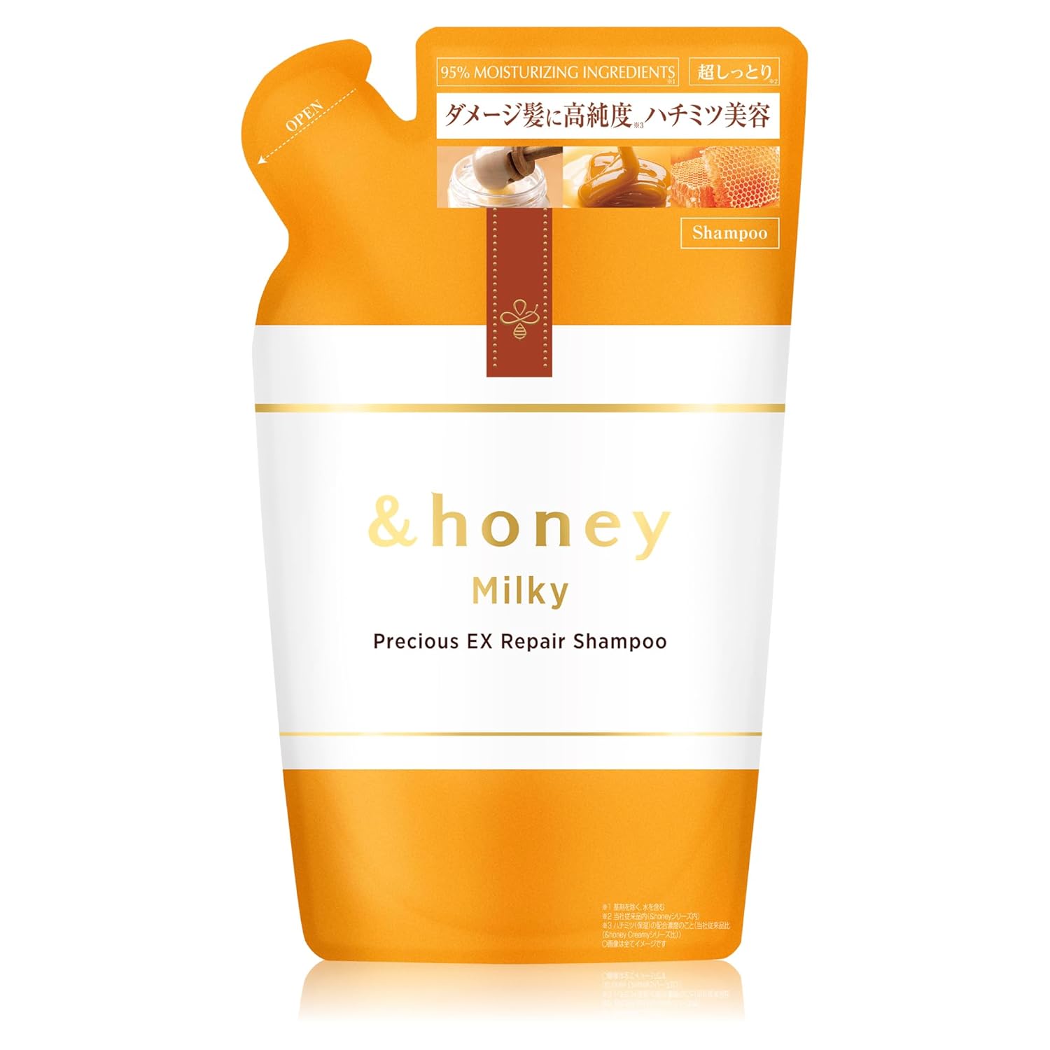 honey Milky Precious EX Repair Shampoo Refill Creamy Version Up 385ml