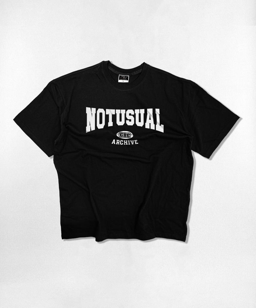 Nasyujeueol Simple School Font Oversized Short Sleeve T-Shirt 4 Colors
