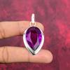 Pink Amethyst Pendant, Handmade Gemstone Pendant, 925 Sterling Silver Pendant Unique Design Jewelry