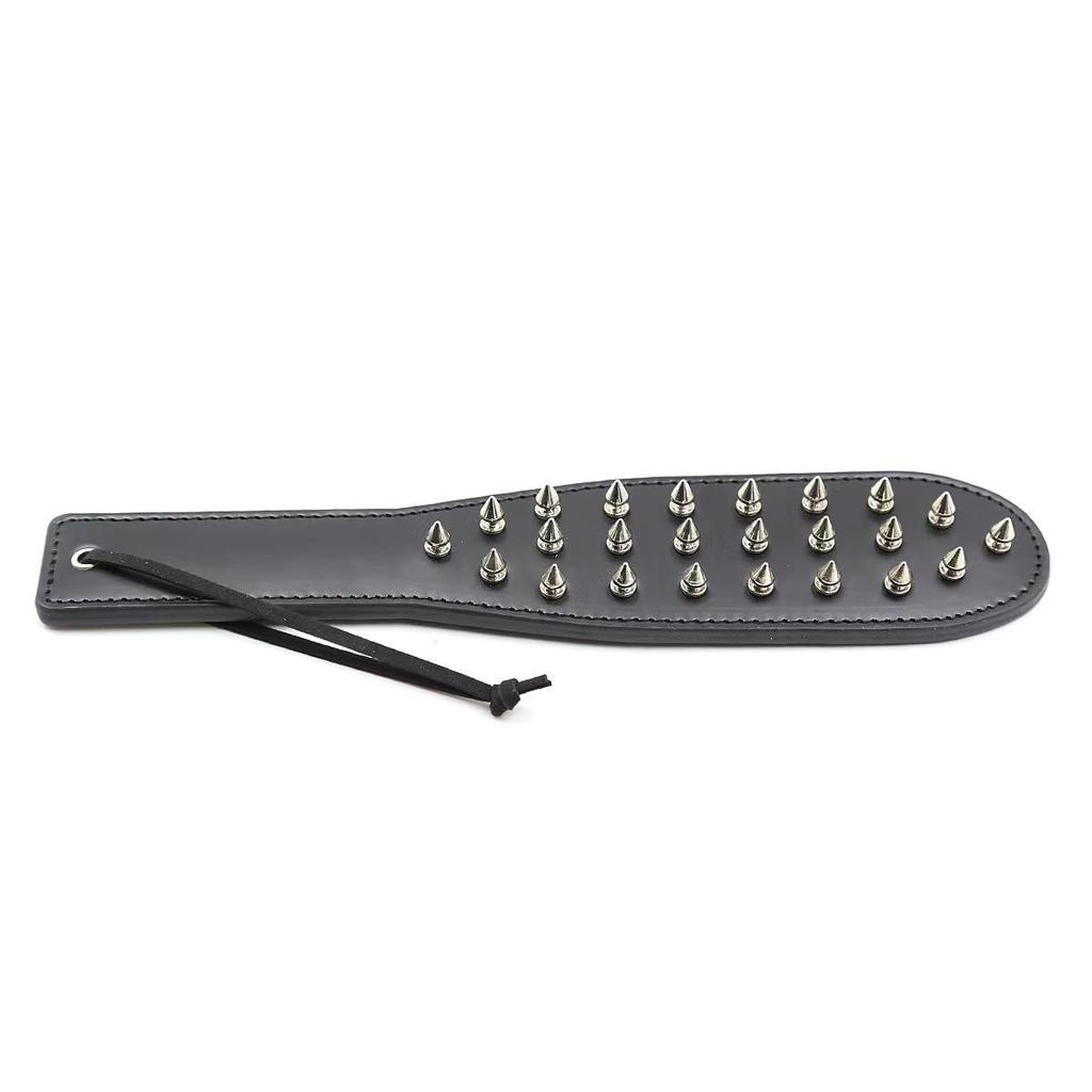 PU Leather Spiked Paddle - Couples' Flirtation and Spanking Toy.