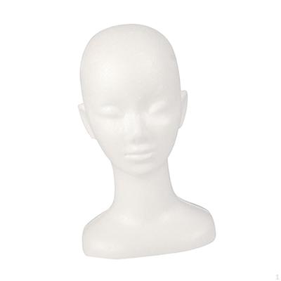 Mannequin Head Glasses Hat Display White Manikin Wig Hairpiece Stand for Hairpieces