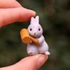 Puzzle 12 Pcs Lovely Rabbits Toys Animal Characters Figurines Playset Garden Cake Decoration Home decor