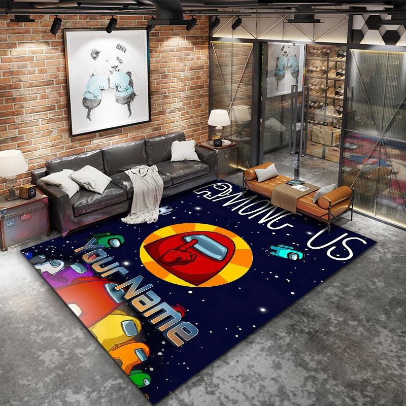 Among Custom Name Carpet Rug For Living Room Bedroom Home Sofa Decoration,Kids Play Non-slip Floor Mat