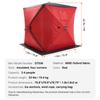 Portable Ice Shelter, 3-4 Person Insulated Pop-Up Ice Fishing Tent, 35 Square Feet Fishable Area, Thermal Ice Shanty for Winter Fishing, Ice Cube with
