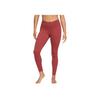 Nike Yoga Damen Sportserie Schnelltrocknend High-Waist Neun-Punkt-Tight Trainingshose Damen Unterteile Zederrot DM7024-661