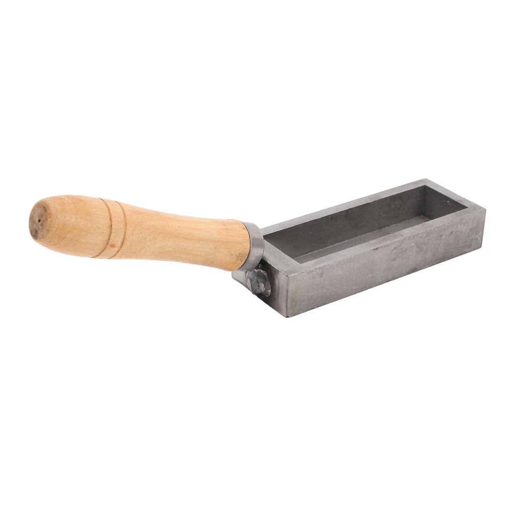 Gold Bar Casting Mold 4 Inch Portable Oil Groove Gold Bar Cast Iron Ingot Mold for DIY