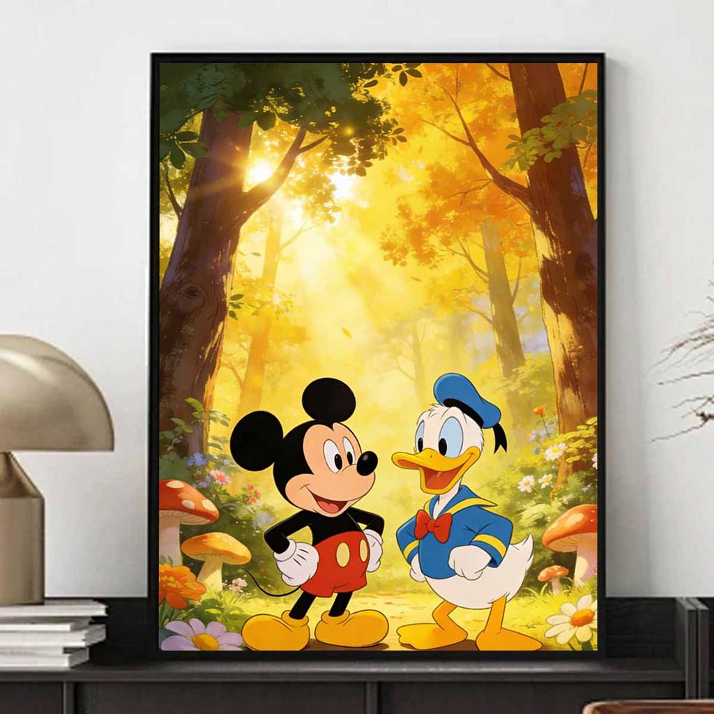 Disney diamond painting Mickey Mouse and Donald Duck in forest handmade diy mosaic art painting kit home decoration