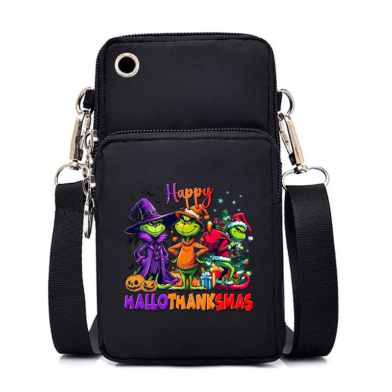 Christmas Christmas Printed Versatile Mobile Phone Bag Multifunctional Going Out Portable Messenger Bag