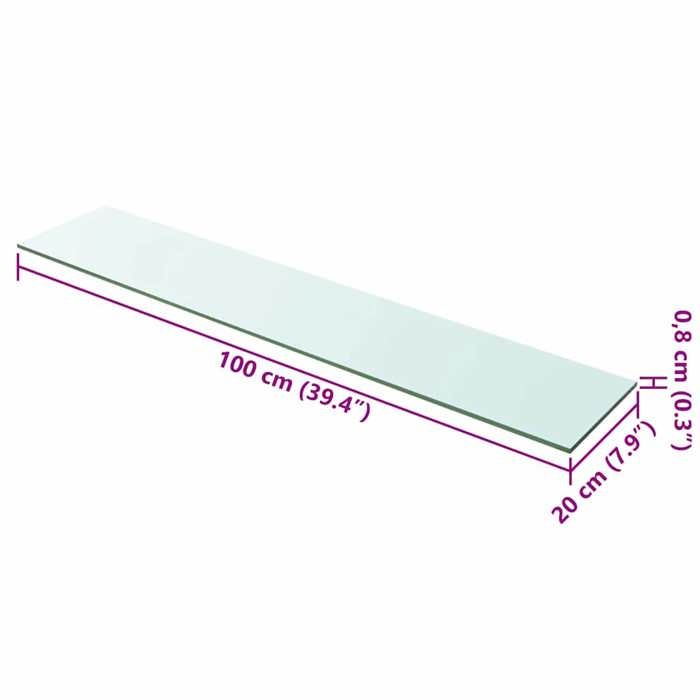Maison Exclusive - Panneaux d'étagère 2 pcs Verre Transparent 100 x 20 cm