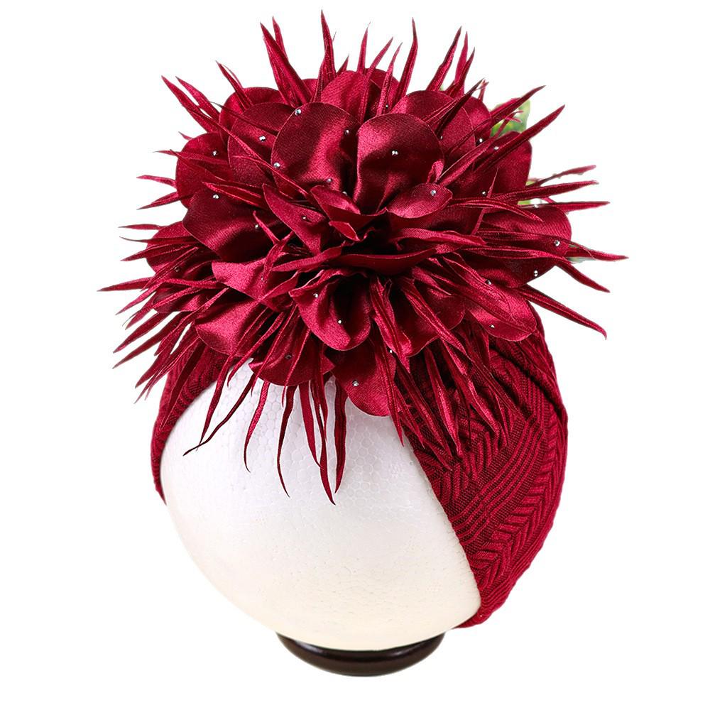 Handmade Large Sequin Flower Children's Hat for Newborn Fontanelle Protection