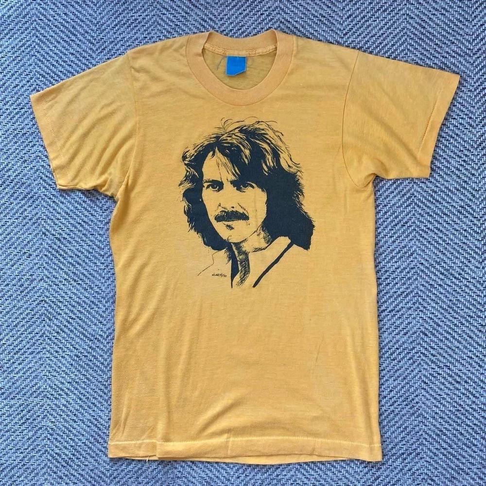 

1970s George Harrison Gold COlor Shirt Unisex Concert S-5XL B238 Unisex T-Shirt XXXXL