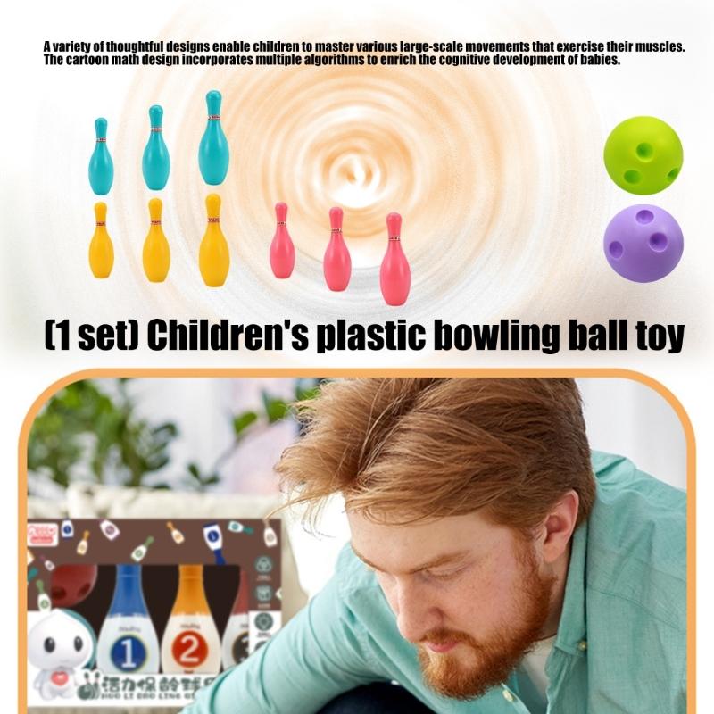 Children Bowling Toy Set for Indoor Family Fun and Coordination Skill with Bright Color Indoor Entertainment Activity