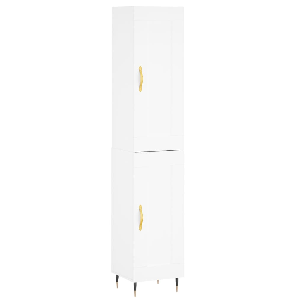 Highboard White 34.5x34x180 cm Particleboard