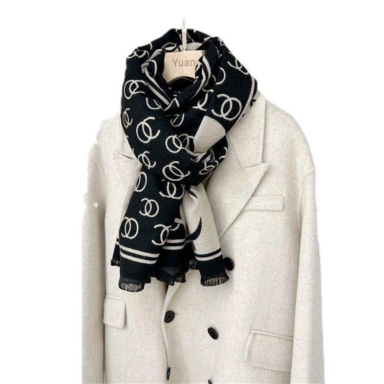 New Autumn and Winter Shawl with High End Scarf Office Blanket Imitation Cashmere Thickened Warm Scarf