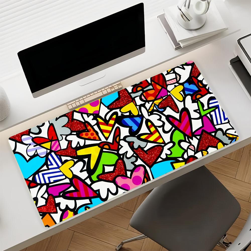 Art R-Romero B-Britto-S Mouse Pad Non-slip Rubber Gamer Balance Computer Mat Decoracion Deskmat Laptop Office Large