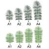 Artificial Palm Leaves Lifelike Tropical Faux Palm Fronds for Wedding Home Decoration Light Green 1.4m