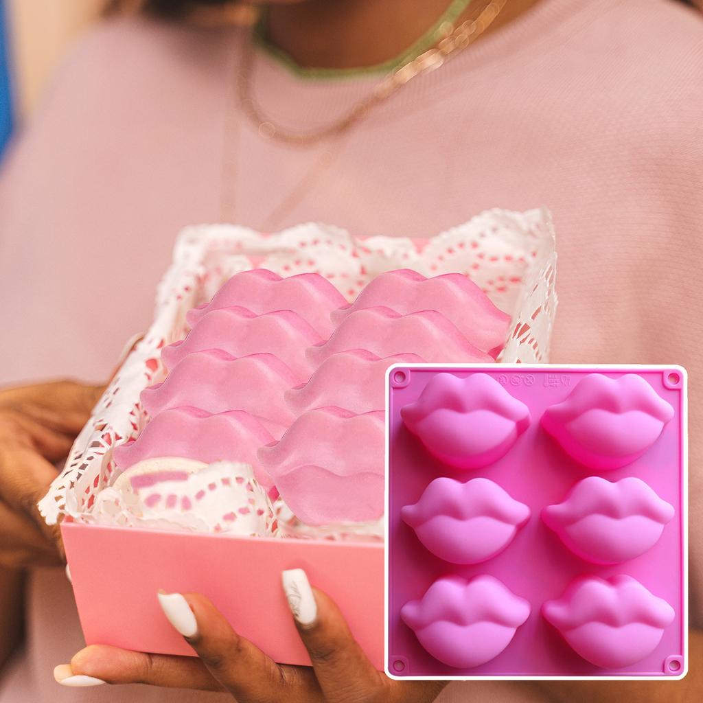Hot Lips Cake S Silicone, Large 3D Sexy Red Lip Kisses Collection Silicone S, Baking 