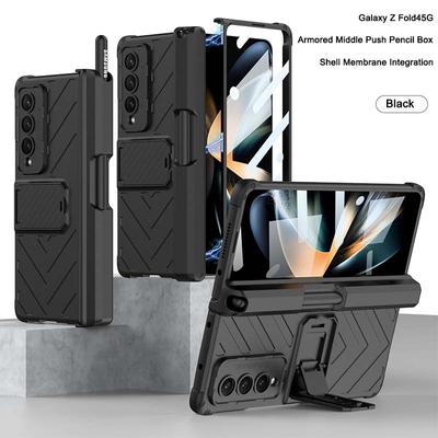 Cell Phone Case For Samsung Galaxy Z Fold 4 5g With Kickstand &S -Pen Slot Built In Screen Protector For Galaxy Z Fold 4 Cover