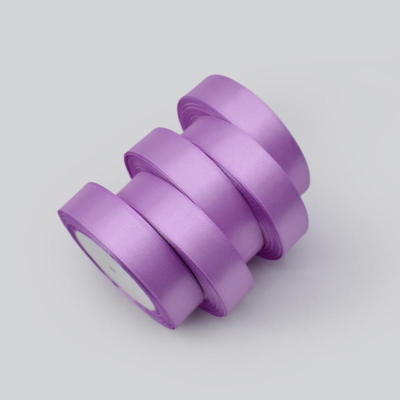 2.5cm Polyester Woven Ribbon for Flower Gift Packaging, Wedding Cakes, and Decorations in Silk Colors