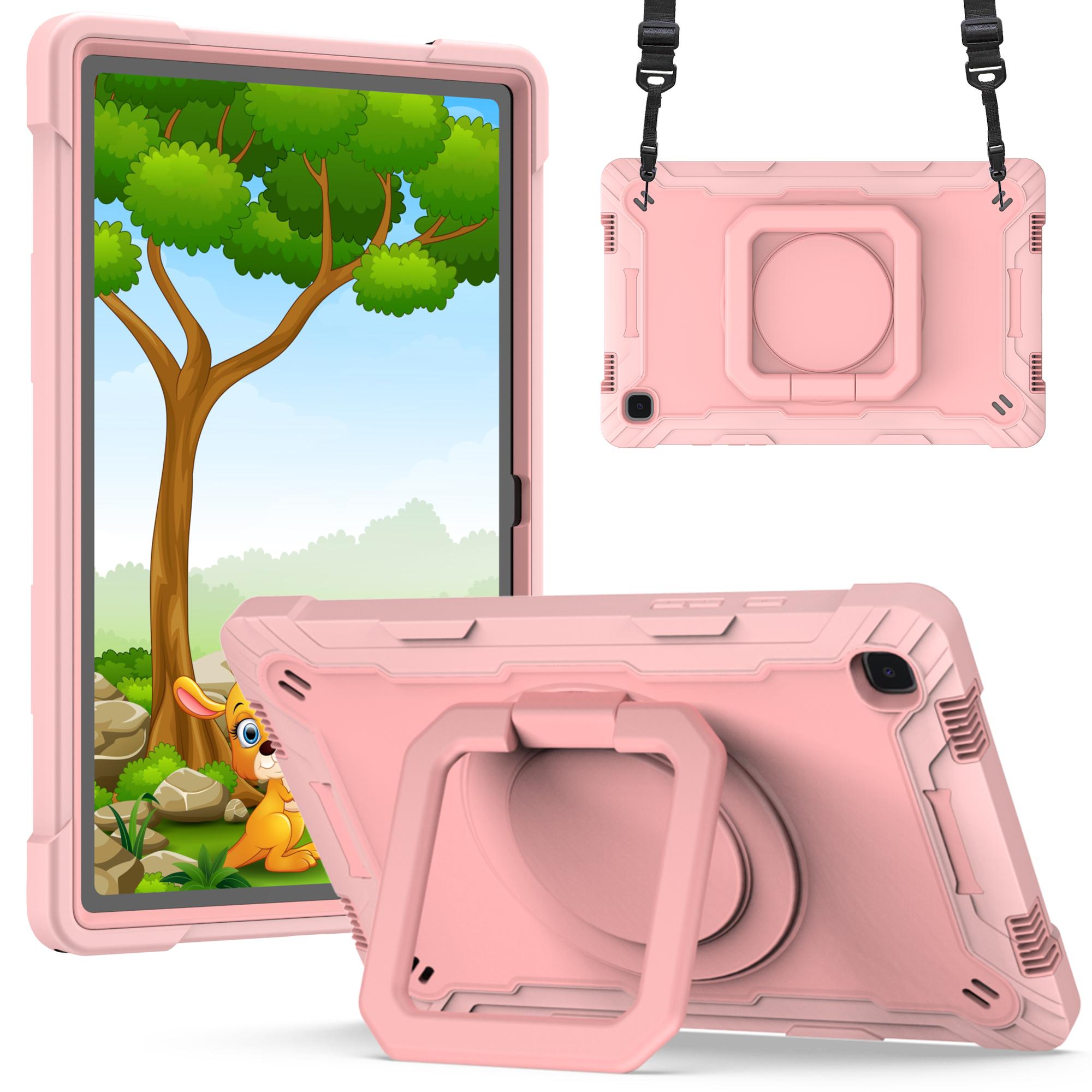Coque résistante aux chutes pour Samsung Tab A7 10,4 pouces (SM-T500/T505), Support rotatif à 360°, avec bandoulière réglable Tab A7 10.4inch 2022