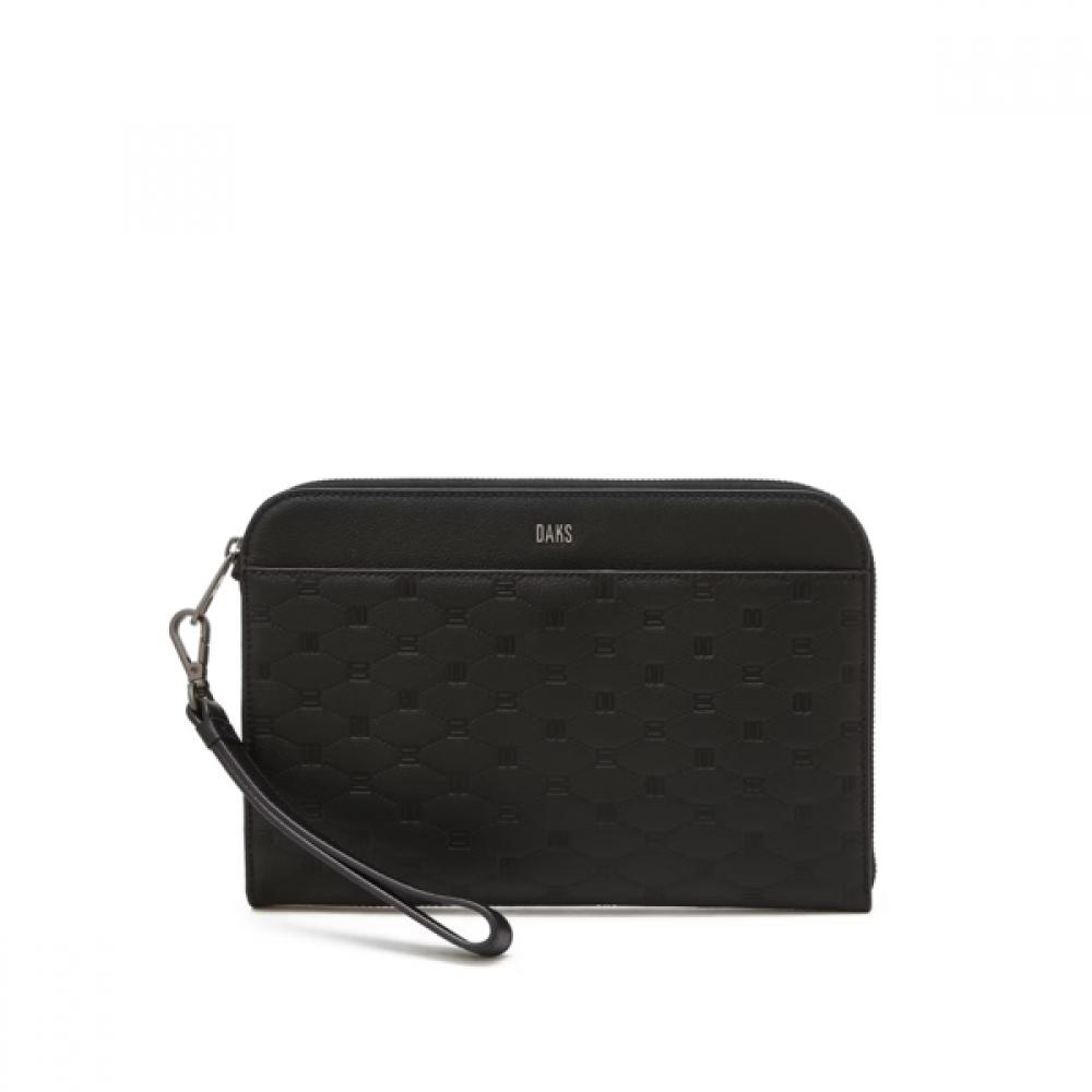 Daks Black Leather Clutch Bag Dbba6f006bk