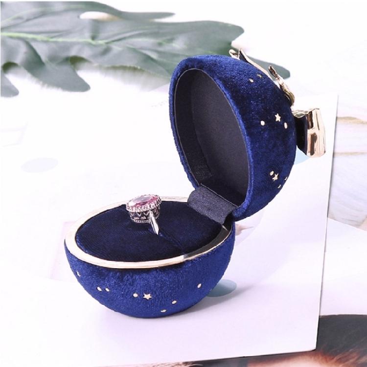 Stylish Round Rings Presentation Holder Round Bowknot Embellished Rings Case Soft Liner Rings Jewelry Display Holder Box