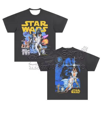 Fashion Women s T-Shirt Summer 2025 Classic Star Wars Commemorative T-Shirt 3D Printed Fashion XXS