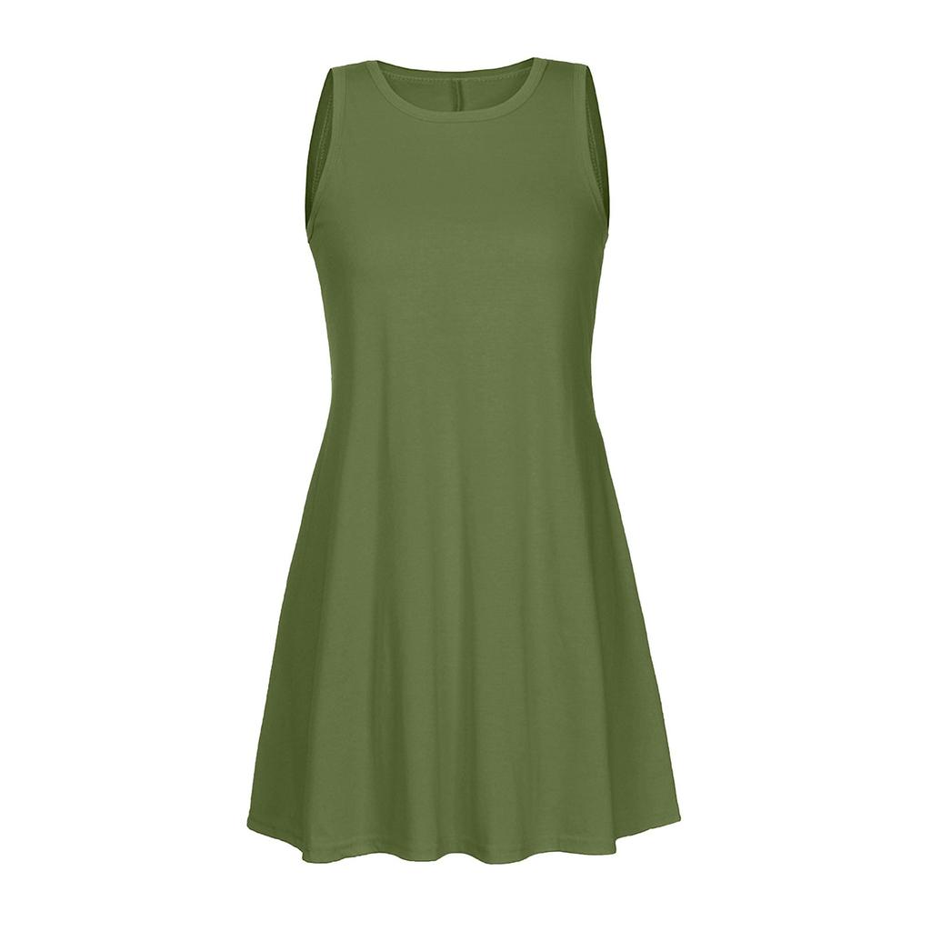 Fashion Sleeveless Pocket Vest Dress Women'S Wear