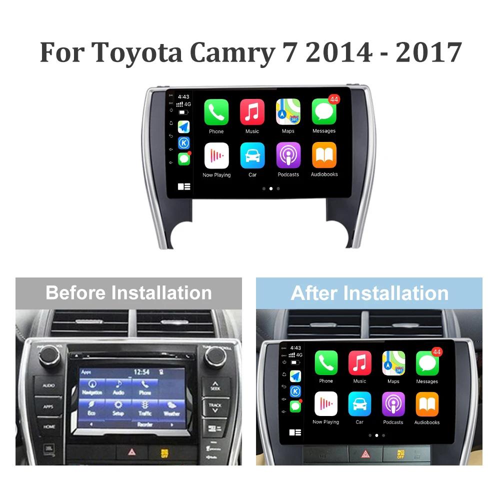 For Toyota Camry 7 2014-2017 Android 13 Car Stereo Unit Multimedia Radio 4G Wifi GPS Wireless Carplay 2 Din Screen