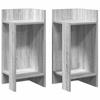 VidaXL Tables d'appoint 2 pcs avec étagère sonoma gris 25,5x27x60 cm, table d'extrémité, table d'appoint de canapé, table de 858553