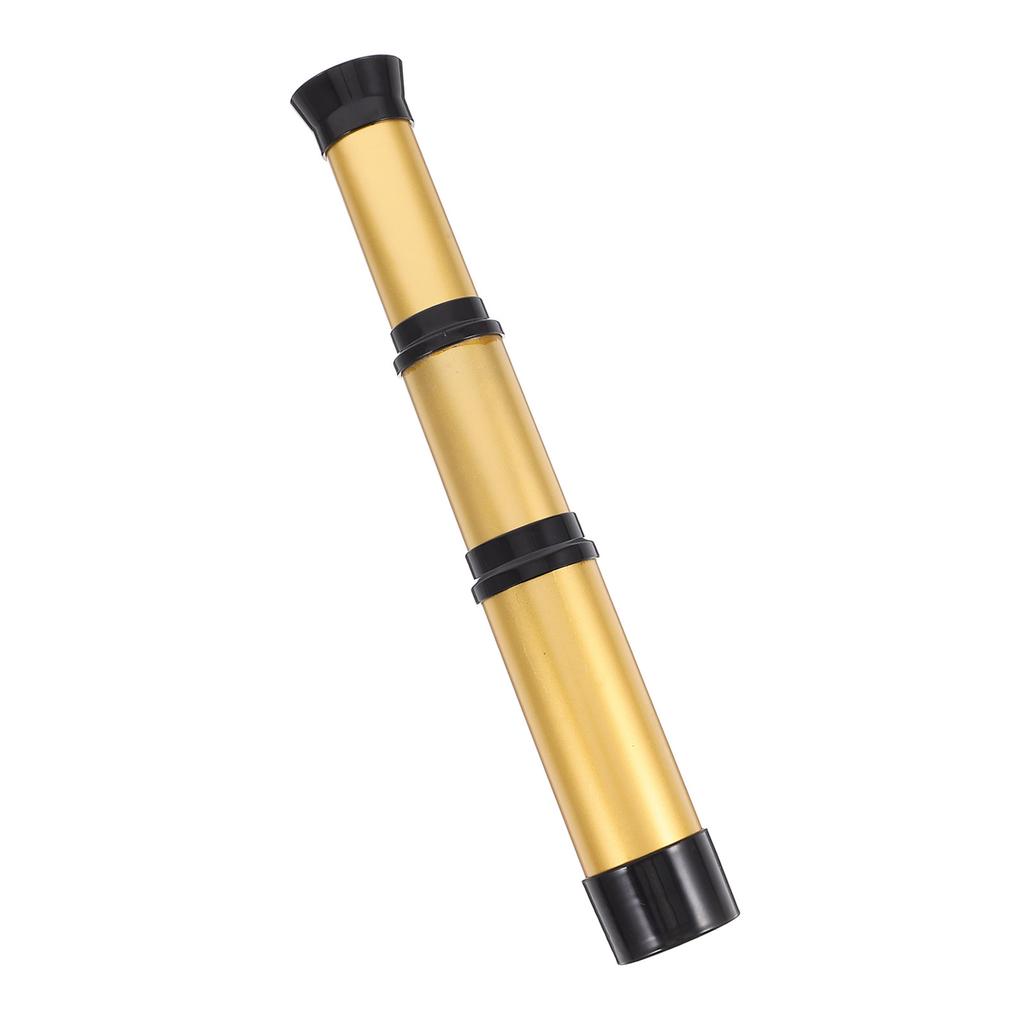 Golden Retractable Single-tube Kids Telescope Plastic Science Experiment Toy For Children Outdoor Play Learning