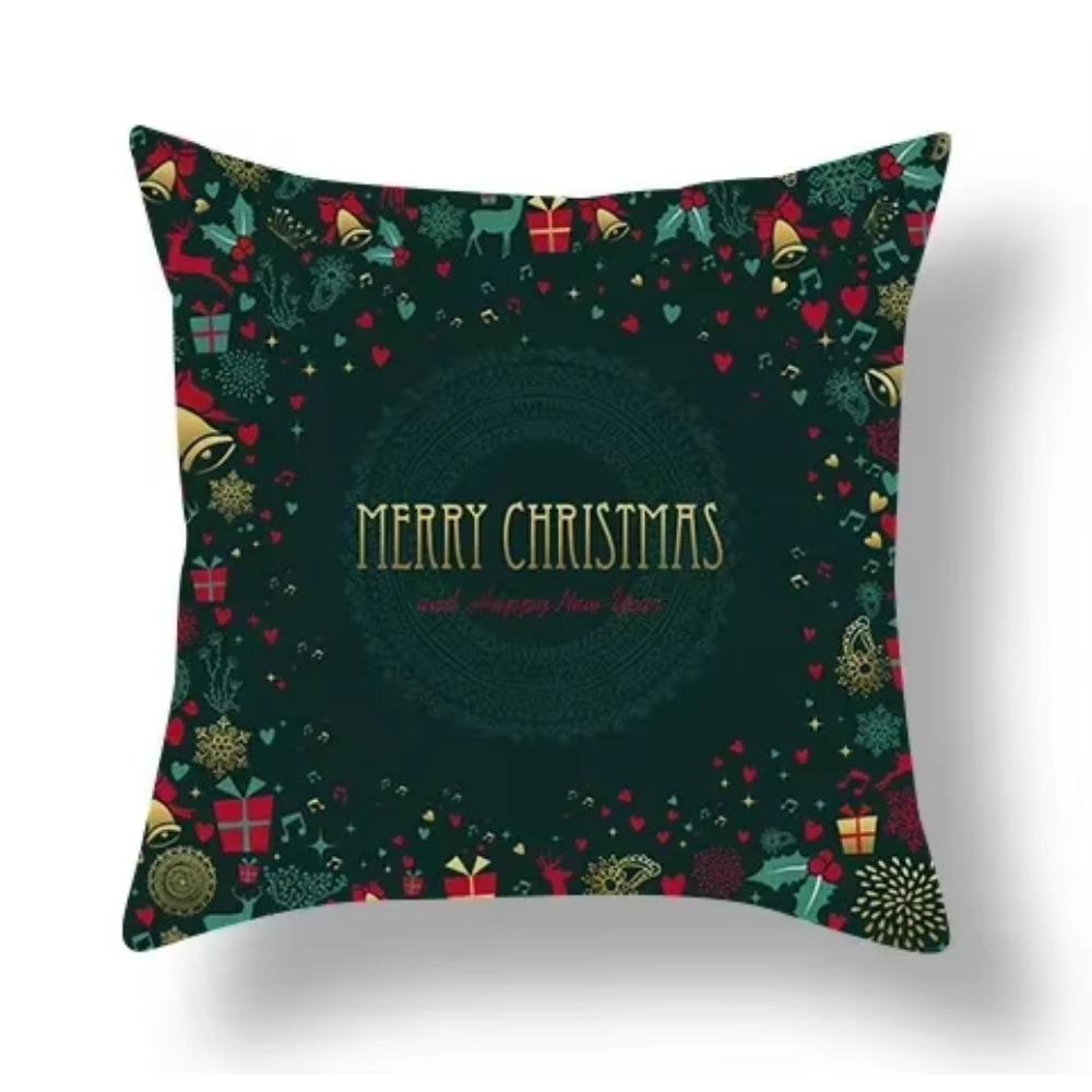 

45x45см Рождественская серия Наволочка с принтом для дома, гостиной, дивана, квадратная полиэстеровая наволочка 66x66cm бордовый