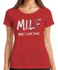 MILF Unisex I Love Food Funny Foodie Gift Birthday Bbq Ladies TShirt