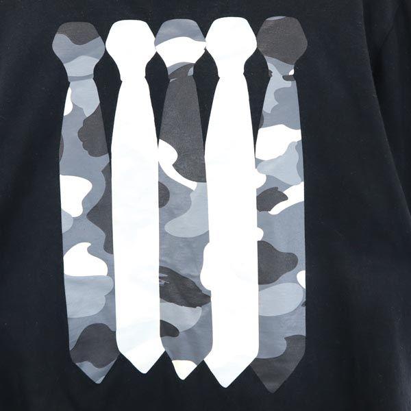 A Bathing Ape Print Short Sleeve T-shirt M Black Men's Used