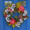 Zhongran Spring Peony Small Daisy Wreath Wreath Wall Decoration Home Silk Flower Dead Branch Decoration Wreath Door Hanging Props