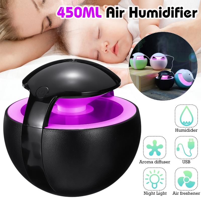 450ML Ball Humidifier Aroma Diffuser Mini For Baby Home Office Essential Oil Diffuser Air Usb Ultrasonic Humidifier