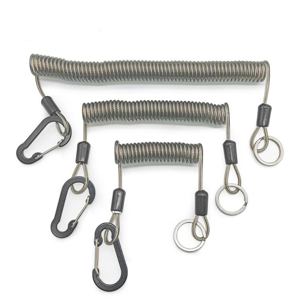 Elastic Coil Climbing Buckle Rope Lockable Retention Fishing Rope  Flying Training