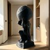 Printed Sculpture 3d Matte Figurine Black 3d Printed Statue With Frosted Texture Symbolizing Responsibility Desktop Ornament For Home Office Decor