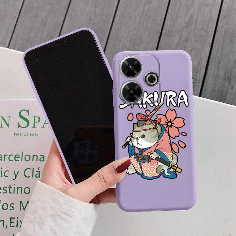 

Мягкий силиконовый чехол Funny Cat для Samsung A55 A35 A34 M35 S24 Xiaomi Redmi Note 13 Pro 13C 14T Poco C65 iPhone Huawei Honor 200 Realme противоударный чехол Samsung Galaxy S9 Plus фиолетовый